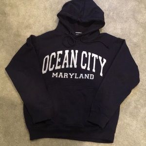 Ocean city navy hoodie